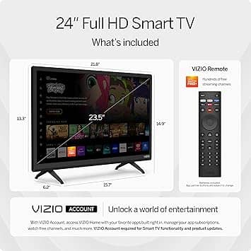 VIZIO d24f-j09 TVs Refurbished - Good Black
