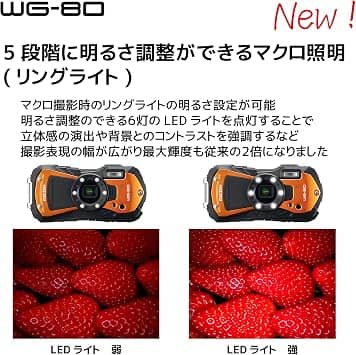 Pentax WG-80 Digital Cameras Orange New