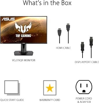 ASUS VG279QR Monitors Used - Very Good Black