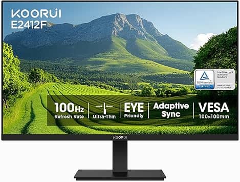 KOORUI E2412F Monitors Open-Box Excellent Black