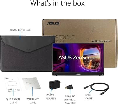 ASUS MB16AHV Monitors New Black