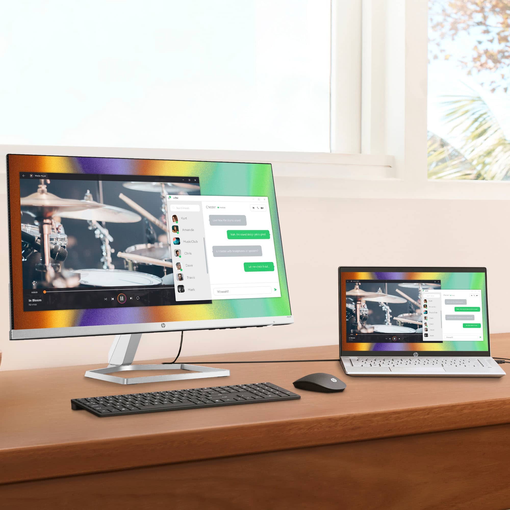 HP M22f Monitors New Silver