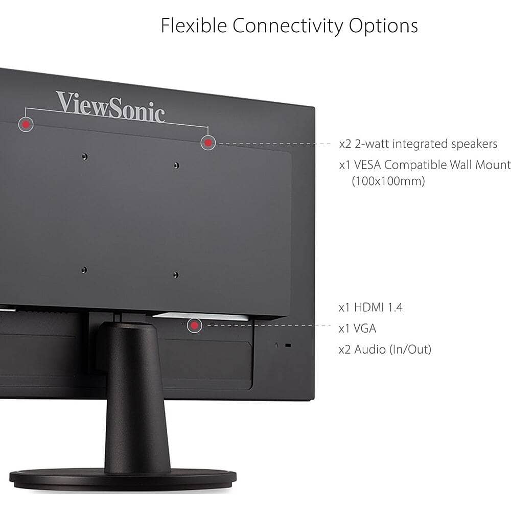 ViewSonic VA2247-MH Monitors Open-Box Excellent Black