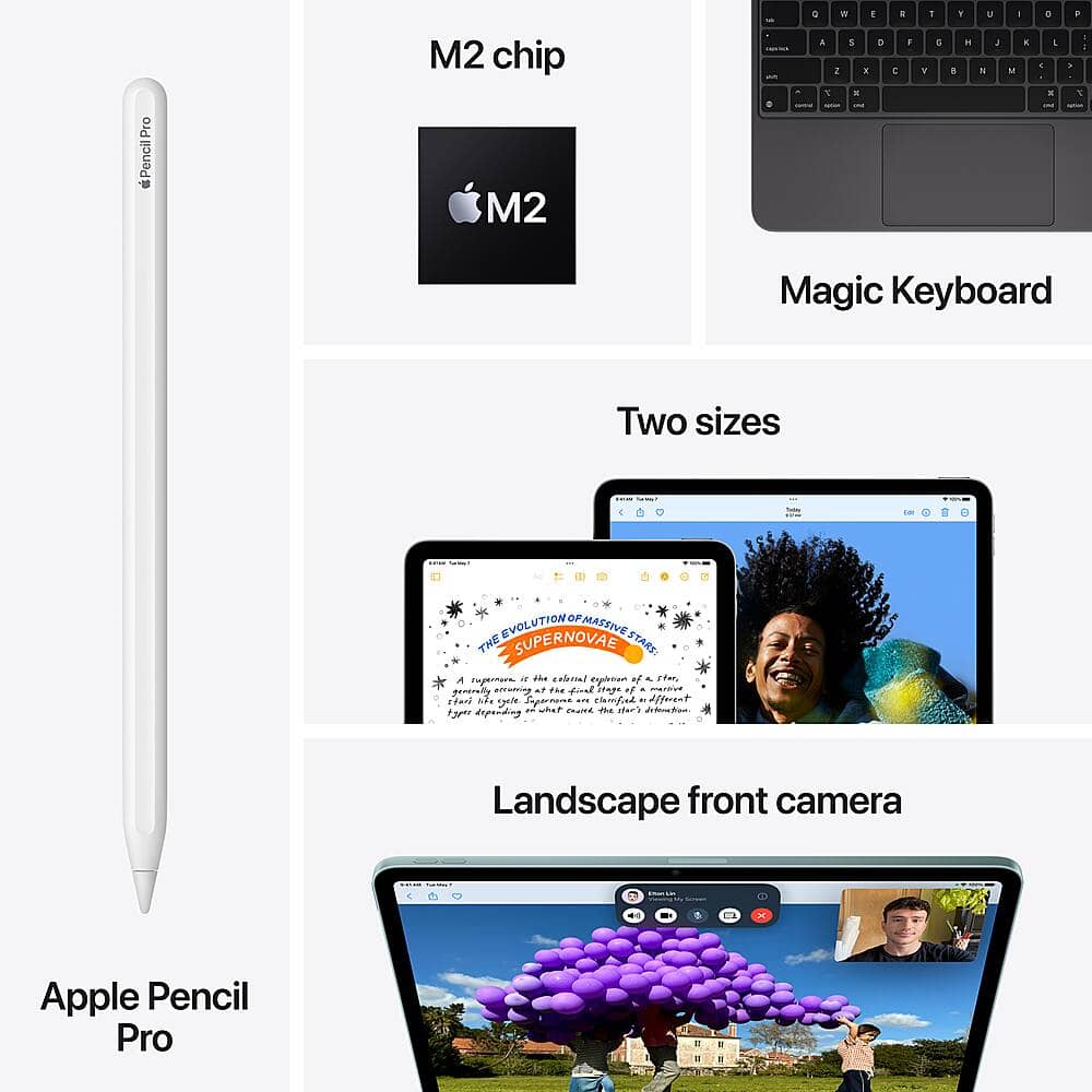 Apple iPad Air M2 Tablets Silver 128GB New