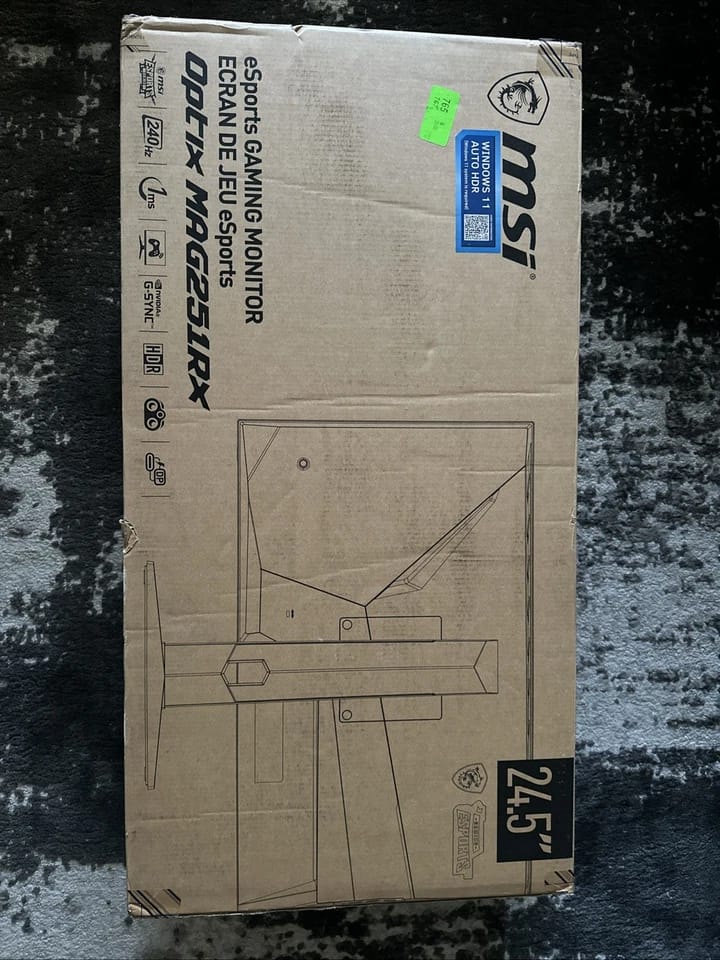 MSI MAG251RX Monitors Refurbished - Premium Black