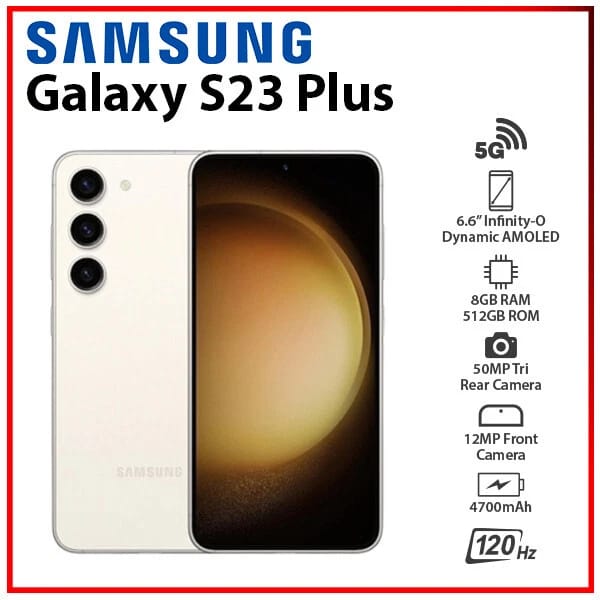 Samsung Galaxy S23+ Cell Phones White 256G New Unlocked