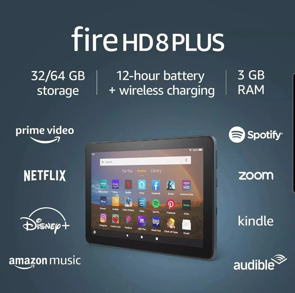 Amazon Fire HD 8+ 10th Tablets Gray 32GB New