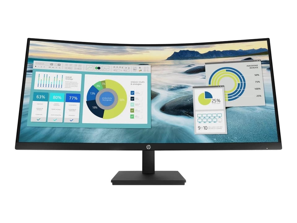 HP P34hc G4 Monitors Used - Like New Black