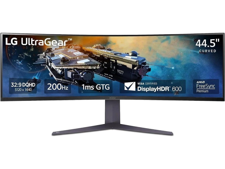 LG 45GR65DC-B Monitors New Black