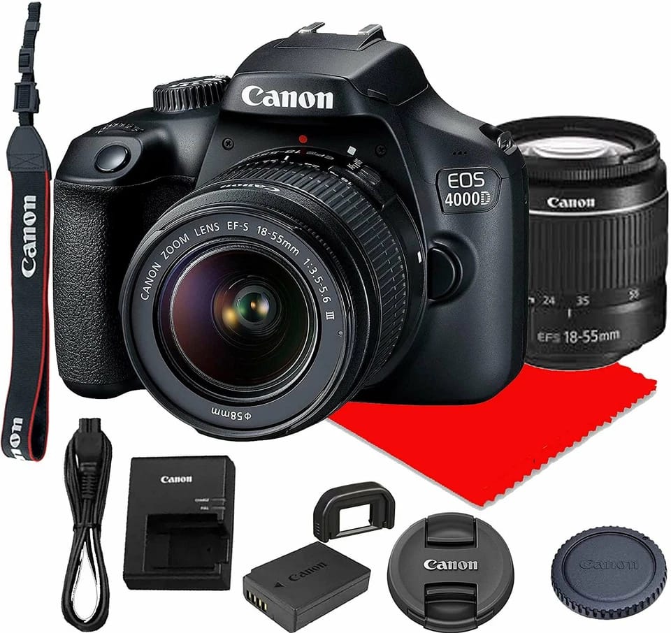 Canon EOS 4000D Digital Cameras Black Refurbished - Excellent