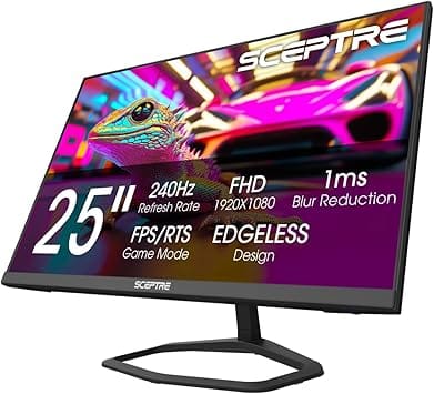 Sceptre E255B Monitors New Black