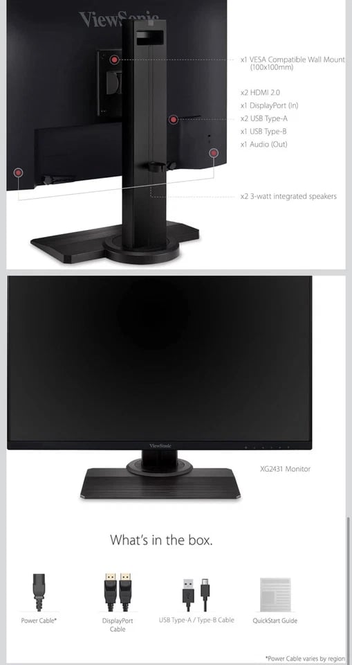 ViewSonic XG2431 Monitors