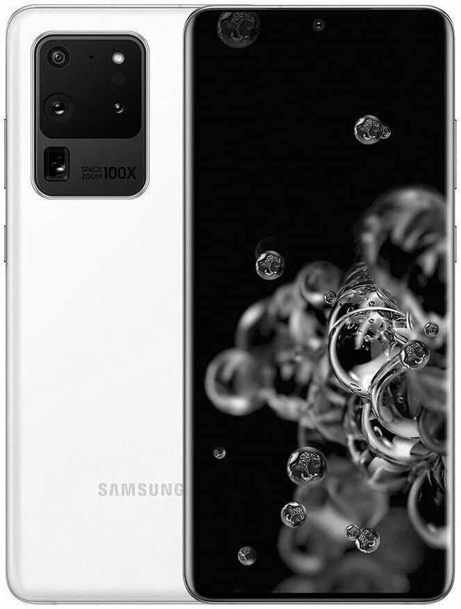 Samsung Galaxy S20 Ultra Cell Phones White 128G New Unlocked