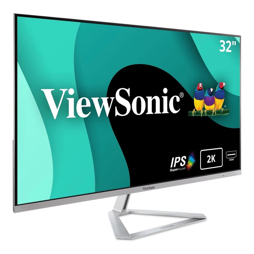 ViewSonic VX3276-2K-MHD Monitors New Silver