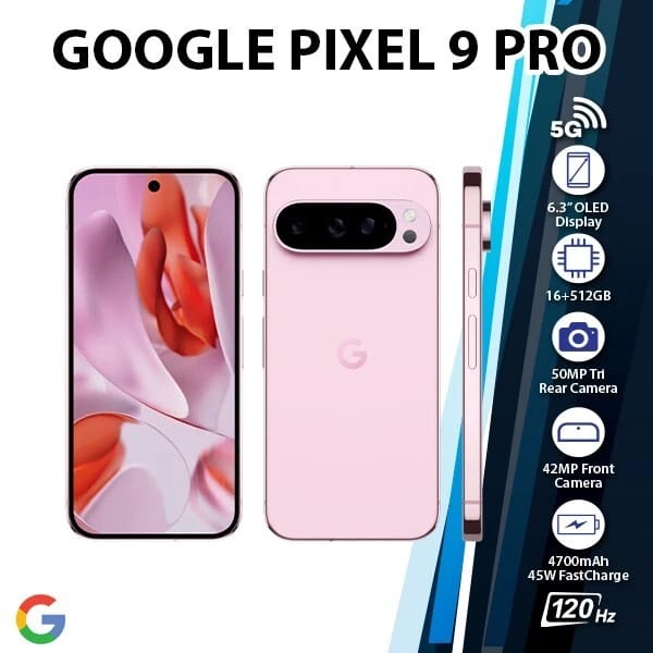 Google Pixel 9 Pro Cell Phones pink 128G New Unlocked