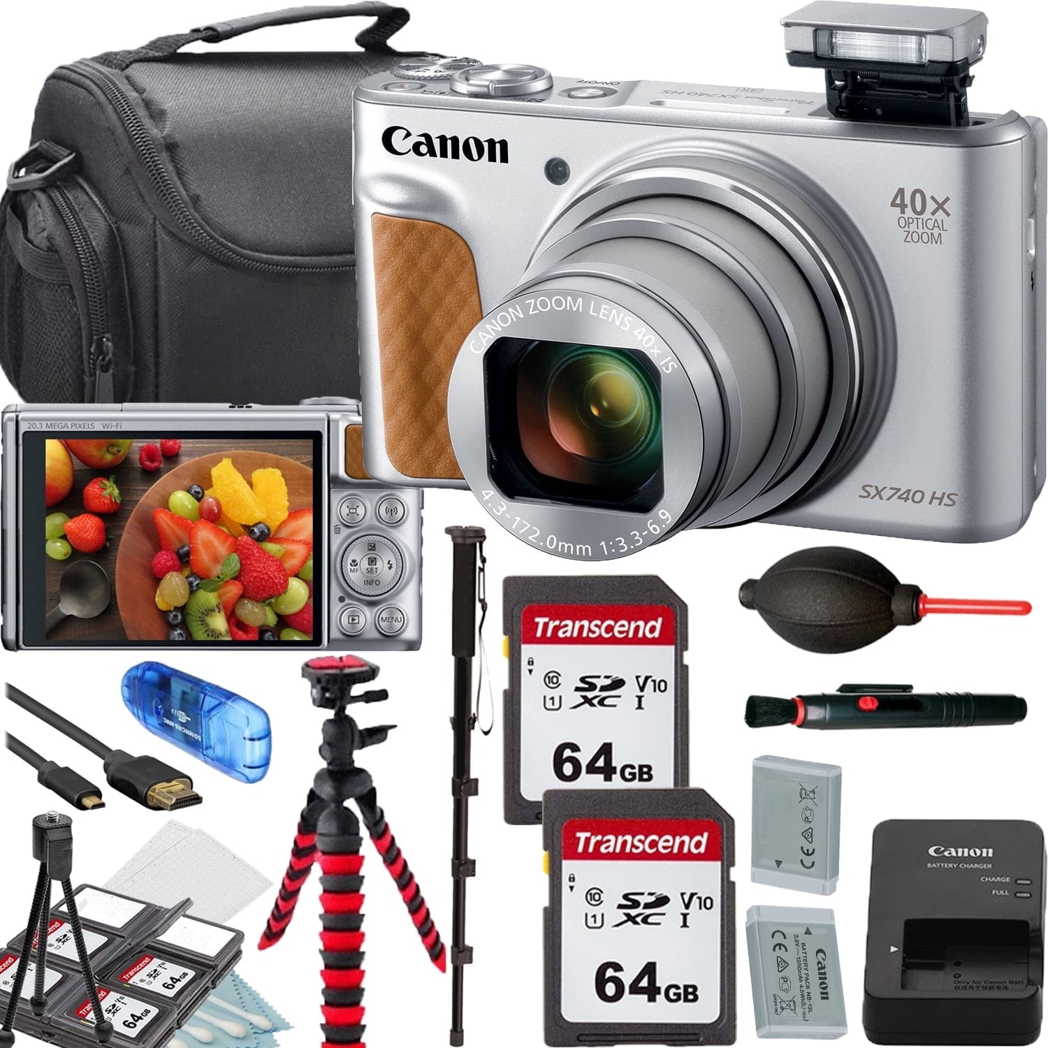 Canon PowerShot SX740 HS Digital Cameras Silver New